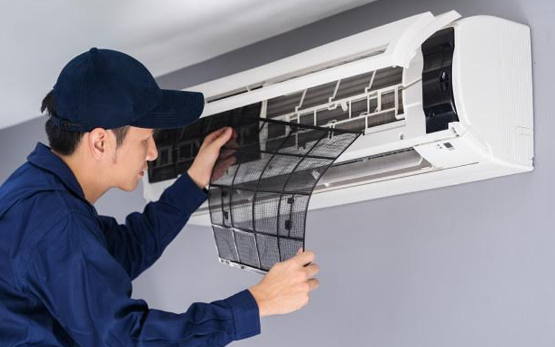 Air conditioning maintenance.