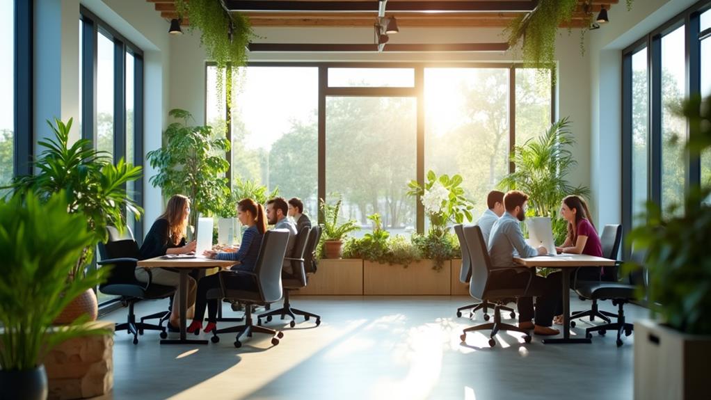 People happy in a clean office